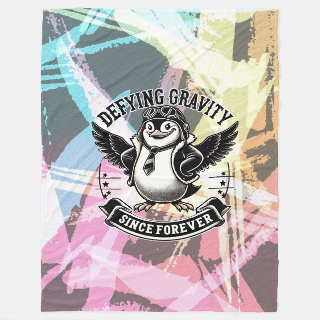 Aviator Penguin Fleecefilt (Framsidan)