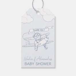 Aviator Pilot Airplan Precious Cargo Baby Shower Presentetikett