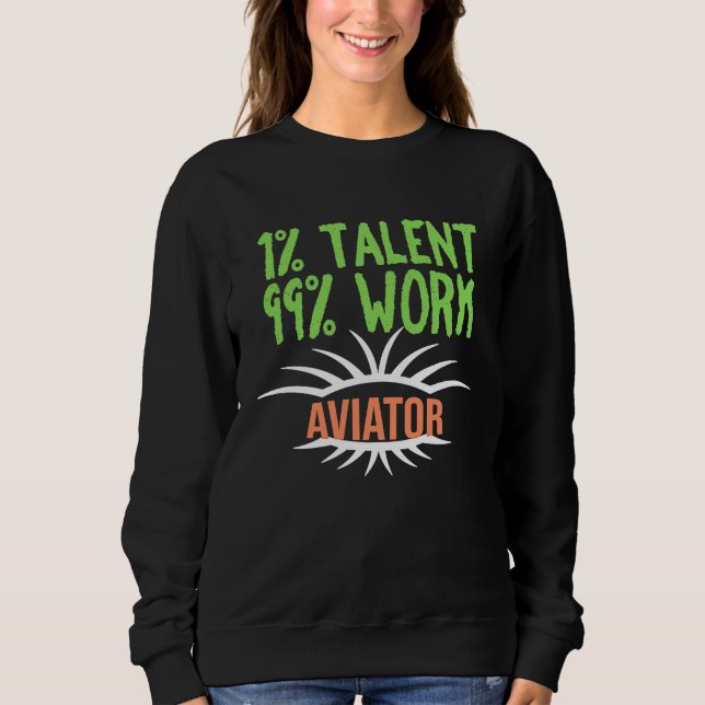 Aviator Profession career worker working quotes  1 T Shirt (Framsida)