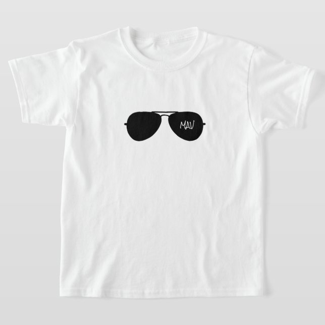 Aviator Shades Pilot Initialer Sunglass Coola T Shirt (Laydown)