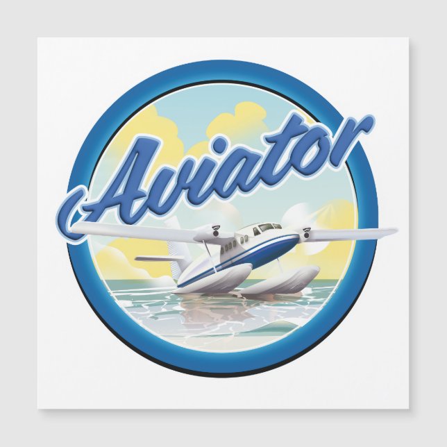 Aviator sjöflygplan blå logotyp (Framsida)