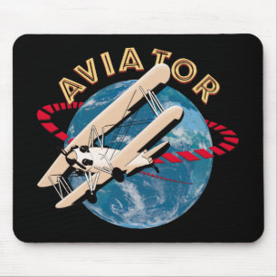 Aviator som reser runt i världen musmatta
