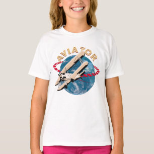 Aviator som reser runt i världen t shirt