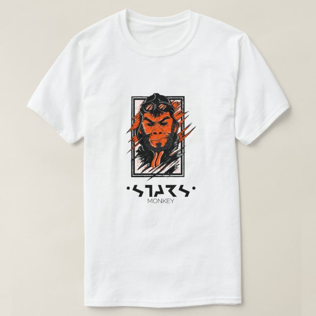 Aviator Space Monkey T Shirt (Design framsida)