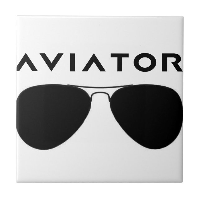Aviator SUnglasögon Silhouette Kakelplatta (Framsidan)