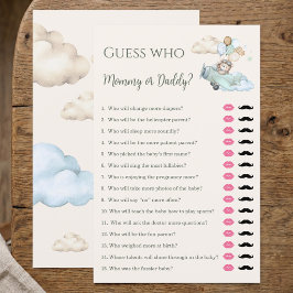 Aviator Teddy Bear Mamma eller Pappa Baby Shower S