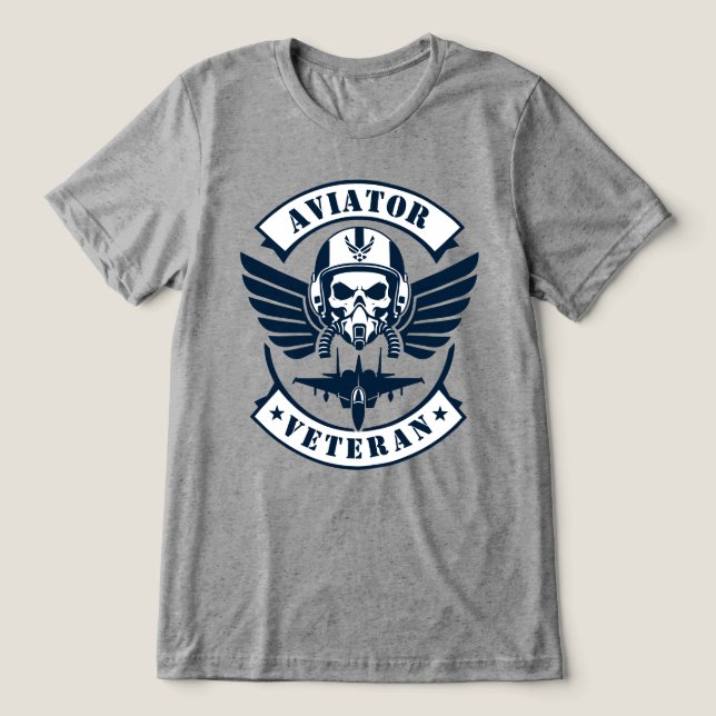 Aviator Veteran Militärflyg T Shirt (Design Framsida)