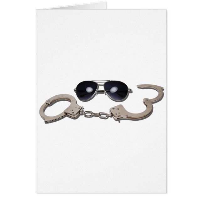 AviatorGlassessHandcuffs103110 Hälsningskort (Framsidan)