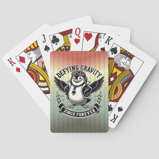 Aviatorpingvin Casinokort (Baksidan)