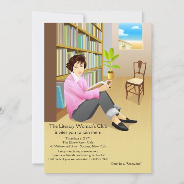 Avid avläsarbokklubbinbjudan inbjudningar (Framsida)