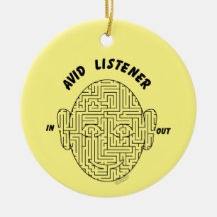 Avid Listener Julgransprydnad Keramik