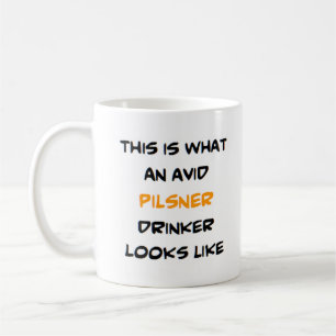 Avid pilsnerdrickare kaffemugg