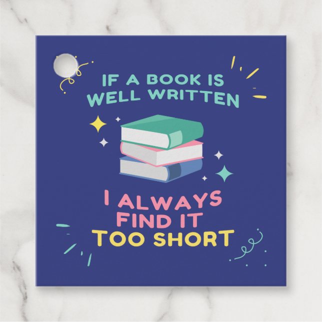 Avid Reader I - Jane Austen Quote Gåvor Etiketter (Framsida)