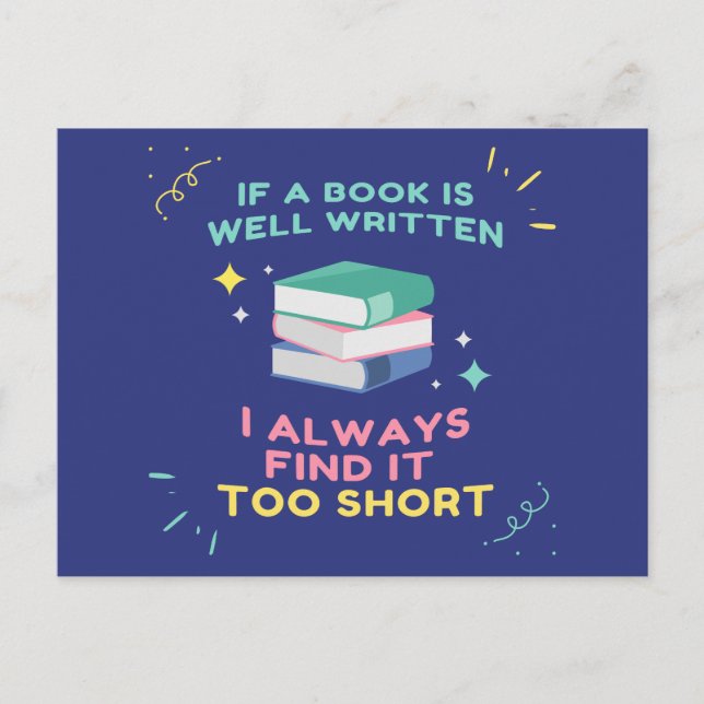 Avid Reader I - Jane Austen Quote Vykort (Framsida)