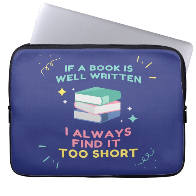 Avid Reader I - Jane Australien Quote Laptop Fodral (Framsidan)