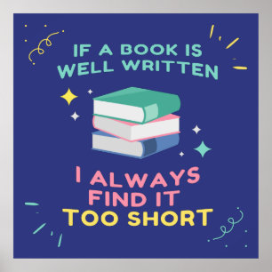 Avid Reader I - Jane Australien Quote Poster