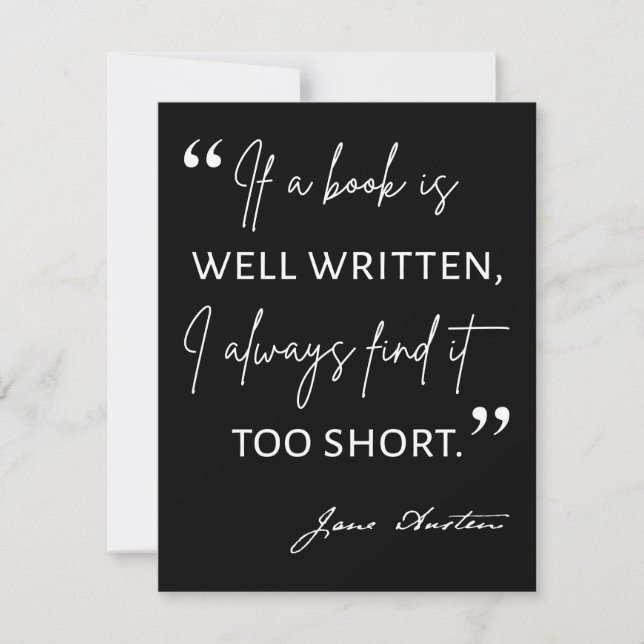 Avid Reader II - Jane Austen Quote (Framsida)