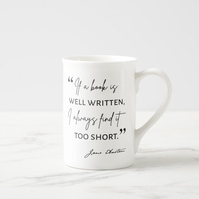 Avid Reader II - Jane Australien Quote Benporslin Mugg (Höger)
