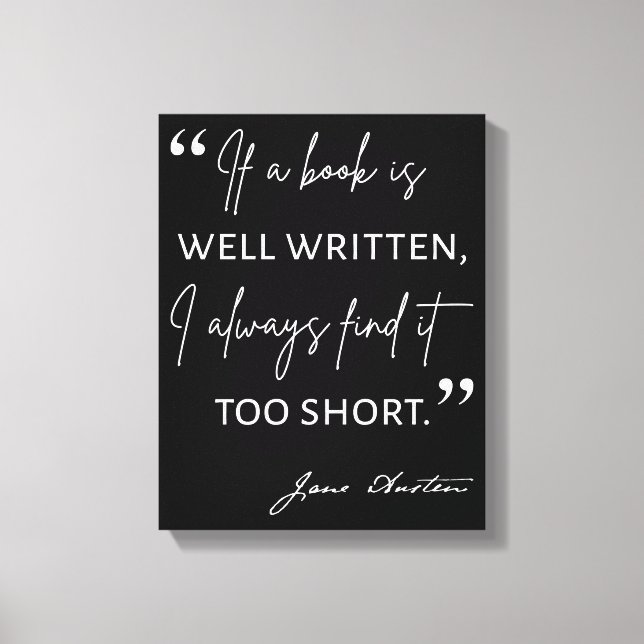 Avid Reader II - Jane Australien Quote Canvastryck (Framsida)