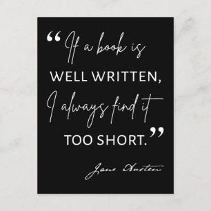 Avid Reader II - Jane Australien Quote Inbjudningar