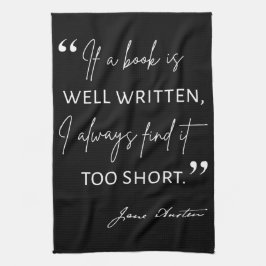 Avid Reader II - Jane Australien Quote Kökshandduk