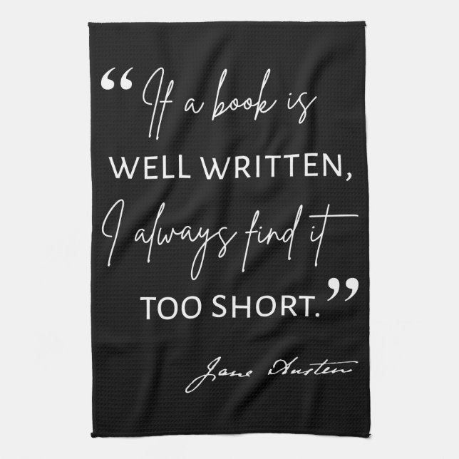 Avid Reader II - Jane Australien Quote Kökshandduk (Vertikal)