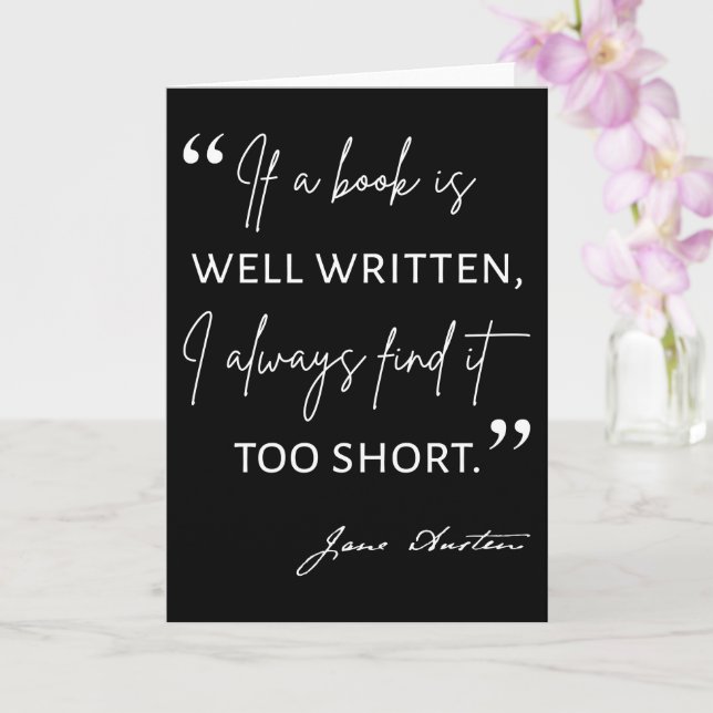 Avid Reader II - Jane Australien Quote Kort (Orkide)