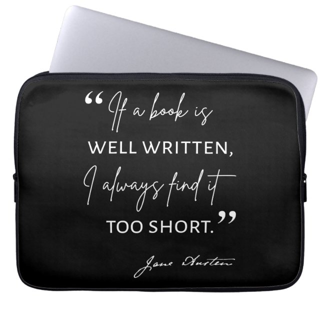 Avid Reader II - Jane Australien Quote Laptop Fodral (Framsidan)