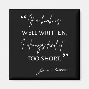 Avid Reader II - Jane Australien Quote Magnet