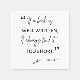 Avid Reader II - Jane Australien Quote Pappersservett