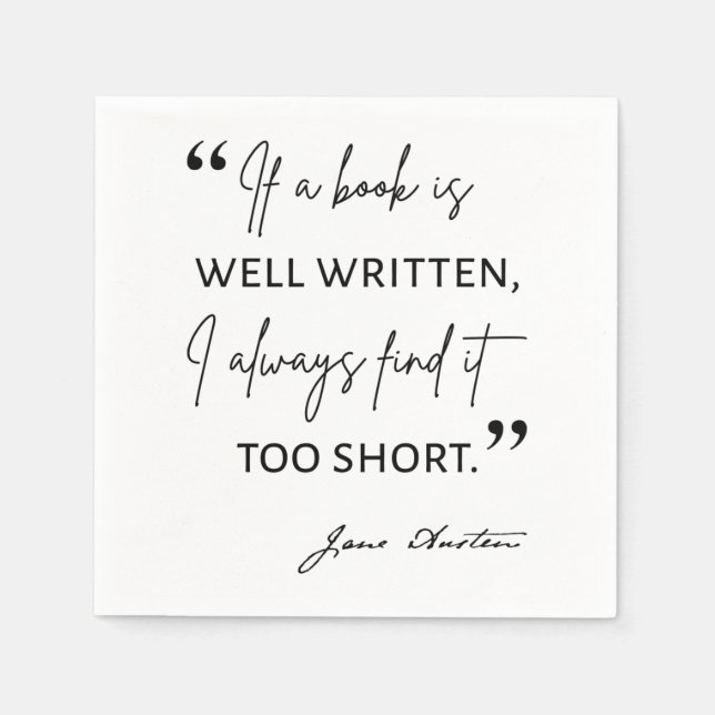 Avid Reader II - Jane Australien Quote Pappersservett (Framsidan)