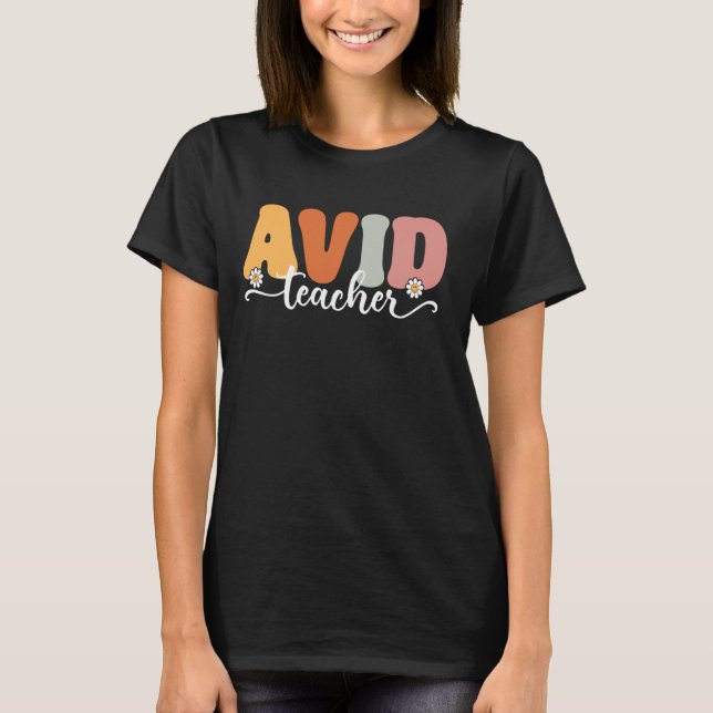 Avid Teacher Funny Back to school Lärare Student T Shirt (Framsida)