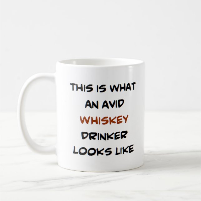 Avid whiskey-drickare kaffemugg (Vänster)
