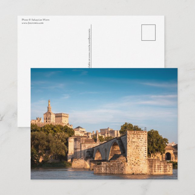 Avignon Bridge Frankrike Vykort (Fram/baksida)