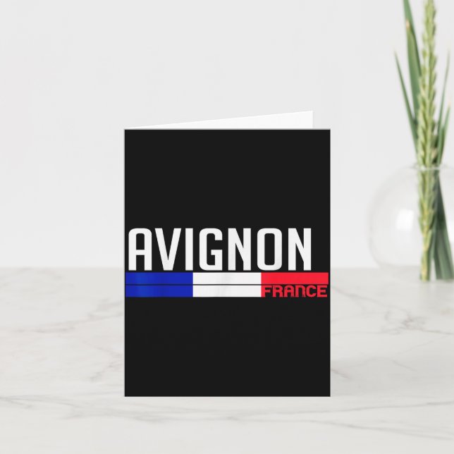 Avignon France Flag Travel Souvenir For Locals And Kort (Framsida)