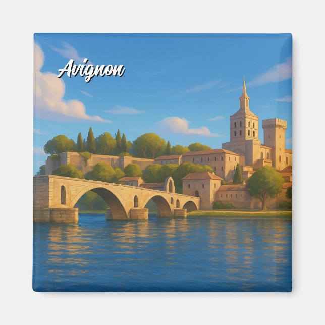 Avignon Frankrike Palais des Papes Magnet (Framsidan)