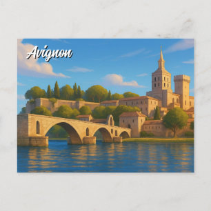 Avignon Frankrike Palais des Papes Vykort