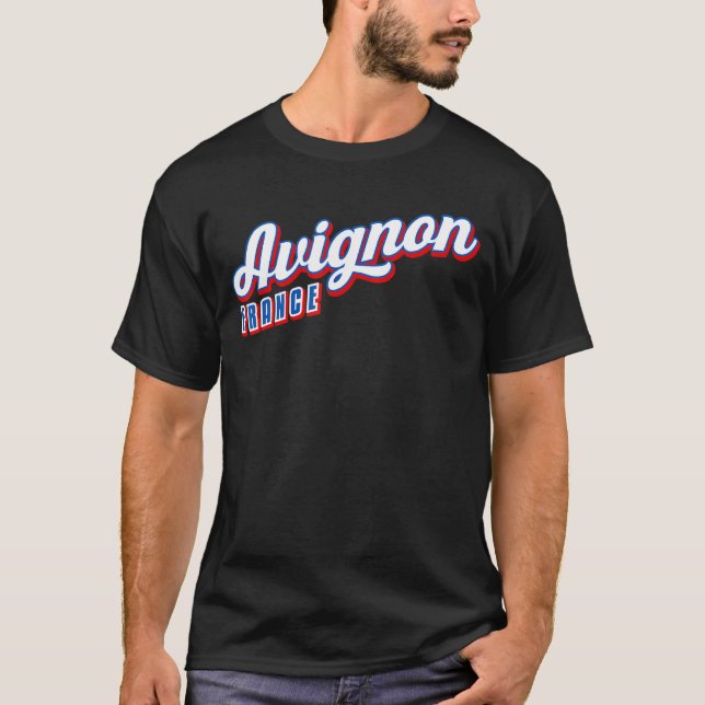 Avignon Frankrike T Shirt (Framsida)