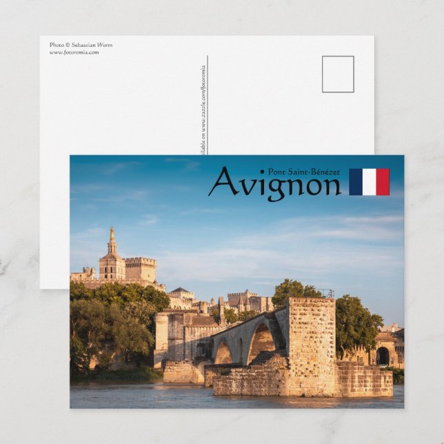 Avignon Frankrike Vykort (Fram/baksida)