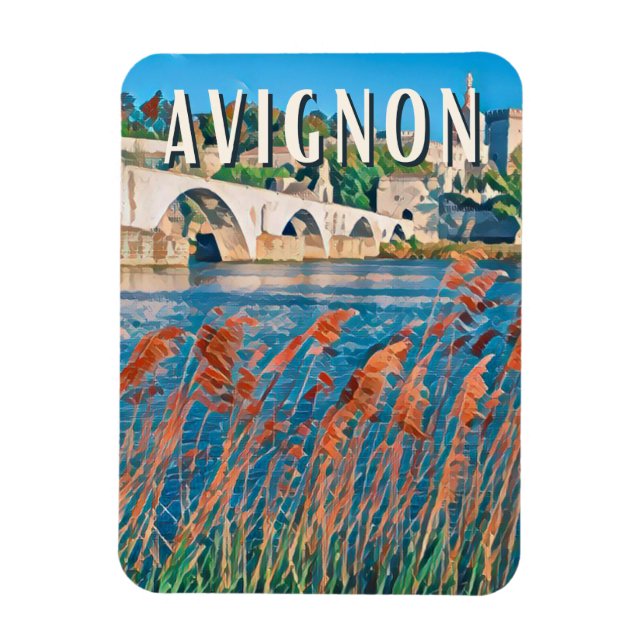 Avignon Photo Vintage Magnet (Vertikal)