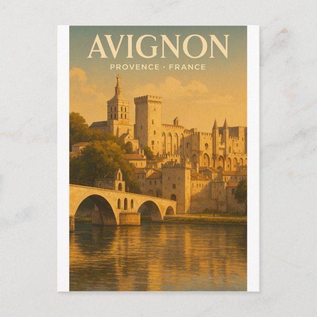 Avignon Provence Frankrike resa Vykort (Framsida)