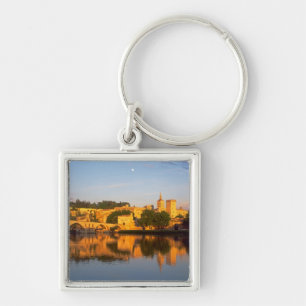 Avignon, Vaucluse, Provence, Frankrike, Rhone Fyrkantig Silverfärgad Nyckelring
