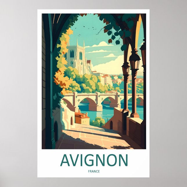 Avignon Vintage Resa Affisch Ski Nationalpark (Framsidan)