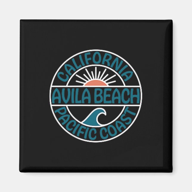 Avila Beach California Front and Back Magnet (Framsidan)