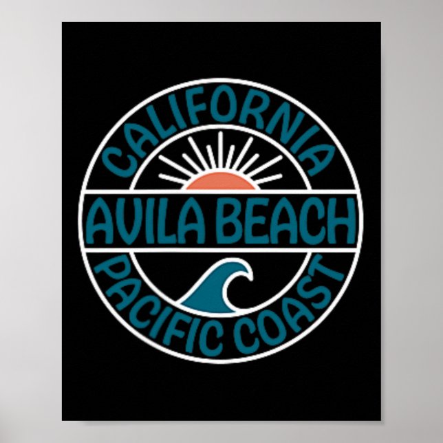 Avila Beach California Front and Back Poster (Framsidan)