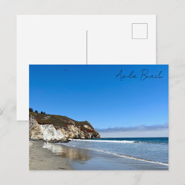 Avila Beach California Ocean Cliffs Fotography Vykort (Fram/baksida)