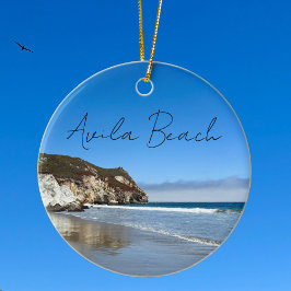 Avila Beach California Ocean Photogratography jul Julgransprydnad Keramik
