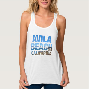 Avila Beach California Semester Kvinnors Linne Med Racerback