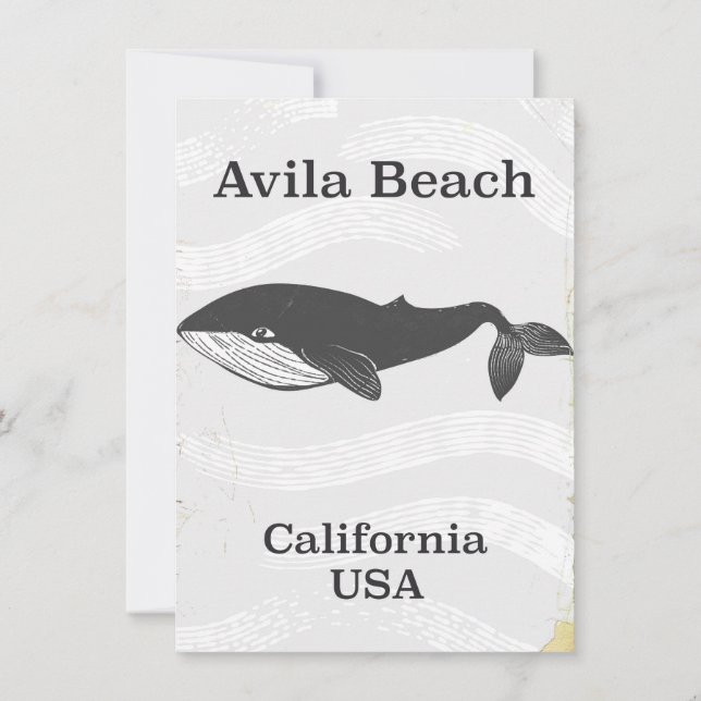 Avila Beach California Travel-affisch Inbjudningar (Baksida)