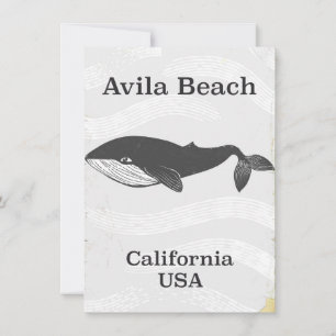 Avila Beach Kalifornien Resa affisch Inbjudningar